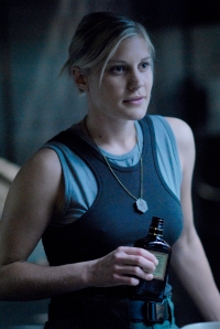 Starbuck (Katee Sackhoff) in Battlestar Galactica.